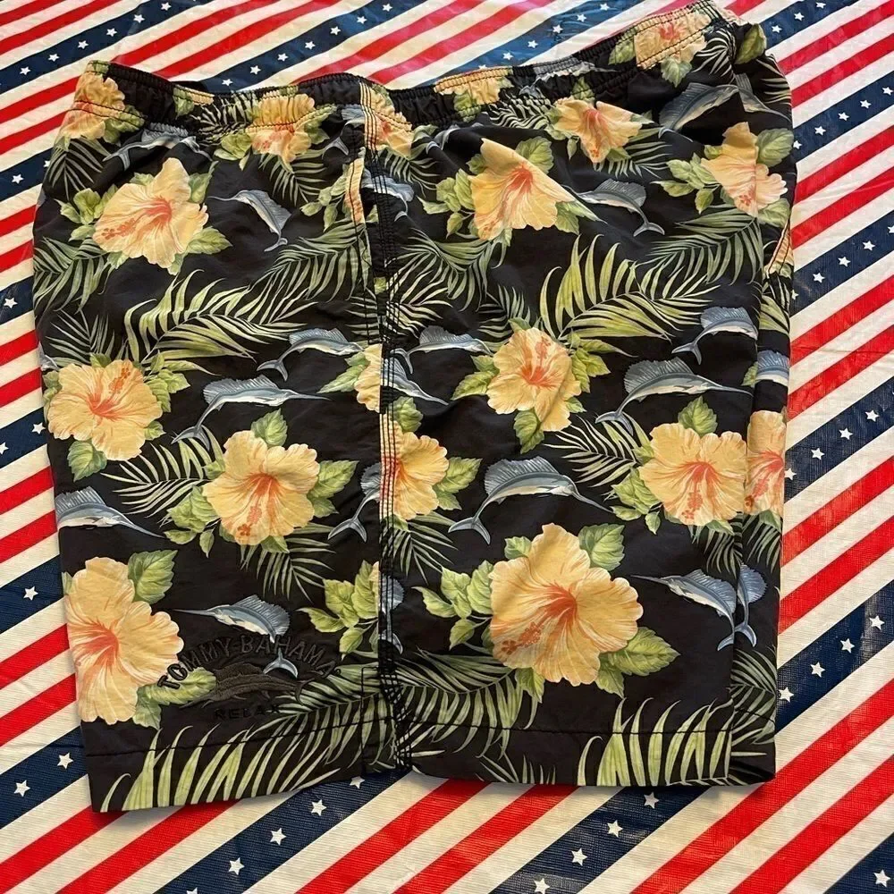 Tommy Bahama Marlin Floral Tropical Swim Trunks